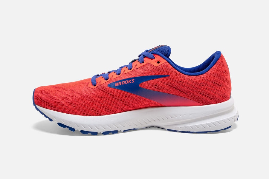 Brooks Running Shoes - Launch 7 Road Womens - Orange/Blue - UZJ-810975